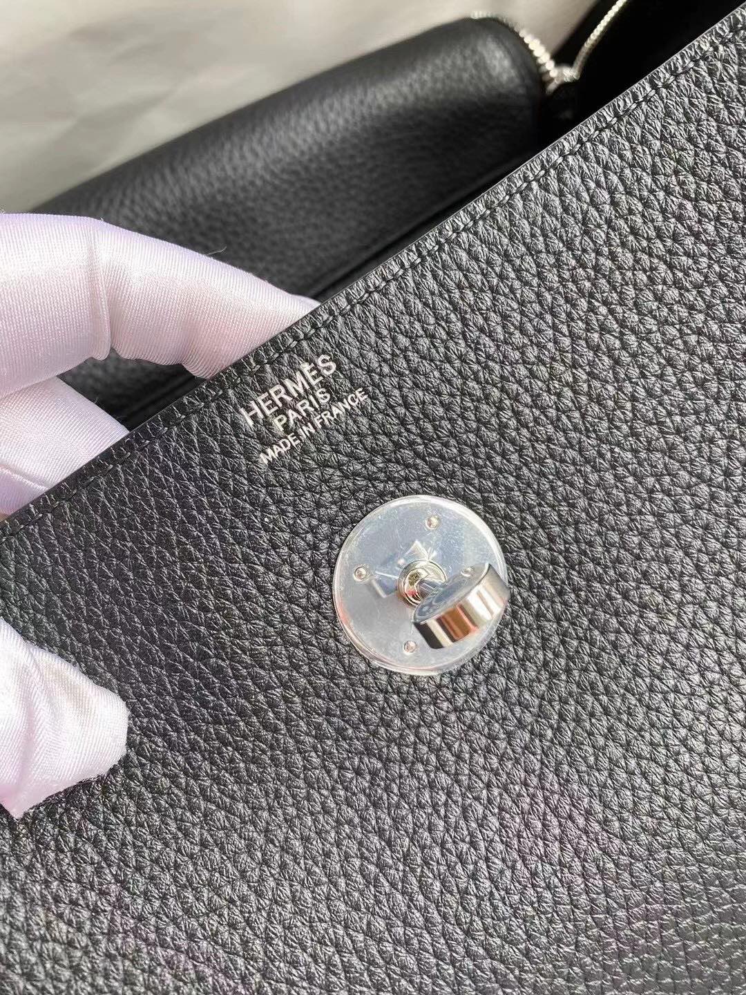 에르메스 린디백30 블랙 은장 끌레망스 가죽